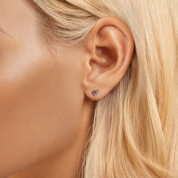 Herz Ohrstecker aus 925er Silber mit Sicherheitsverschluss – stilvolles & sicheres Schmuckstück für jeden Tag. Perfekt als Geschenk. ❤️✨