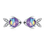 Ohrstecker Neon Fisch Sterling Silber Kristall - FALKENKOENIG SCHMUCK & Piercing Online Shop