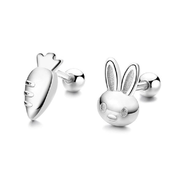 Ohrstecker Silber Hase Karotte - FALKENKOENIG SCHMUCK & Piercing Online Shop