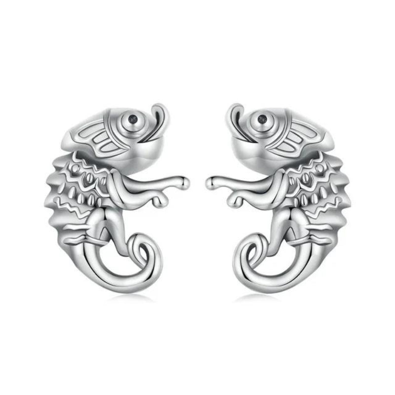 Chamäleon Ohrstecker, Falkenkoenig Schmuck