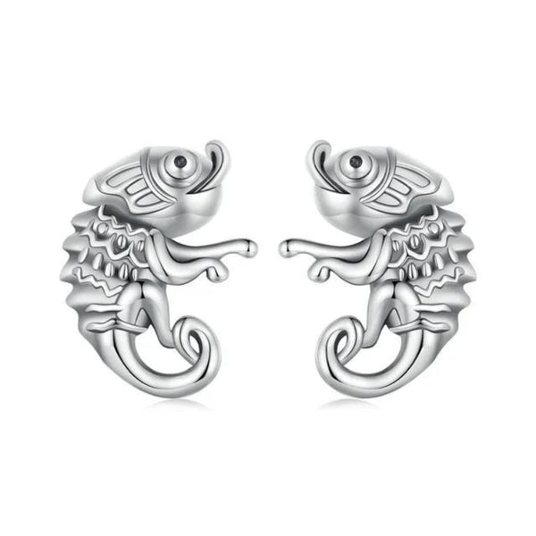 Chamäleon Ohrstecker, Falkenkoenig Schmuck