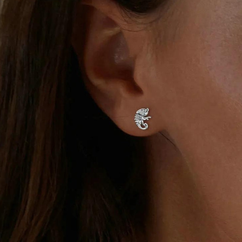 Chamäleon Ohrstecker 925er Silber - FALKENKOENIG SCHMUCK & Piercing Online Shop