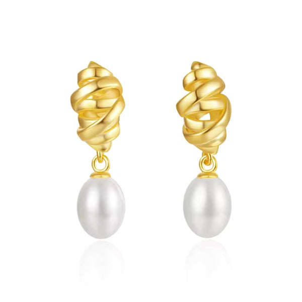 Elegante Perlen Ohrringe aus 925er Silber oder Goldoptik – klassisches Schmuckstück für Hochzeit, Geschenk oder zeitlosen Stil.