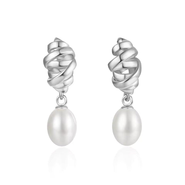 Elegante Perlen Ohrringe aus 925er Silber oder Goldoptik – klassisches Schmuckstück für Hochzeit, Geschenk oder zeitlosen Stil.
