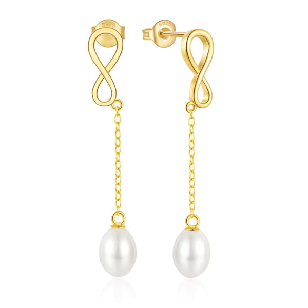 Pearl Gold Ohrringe 925er Silber