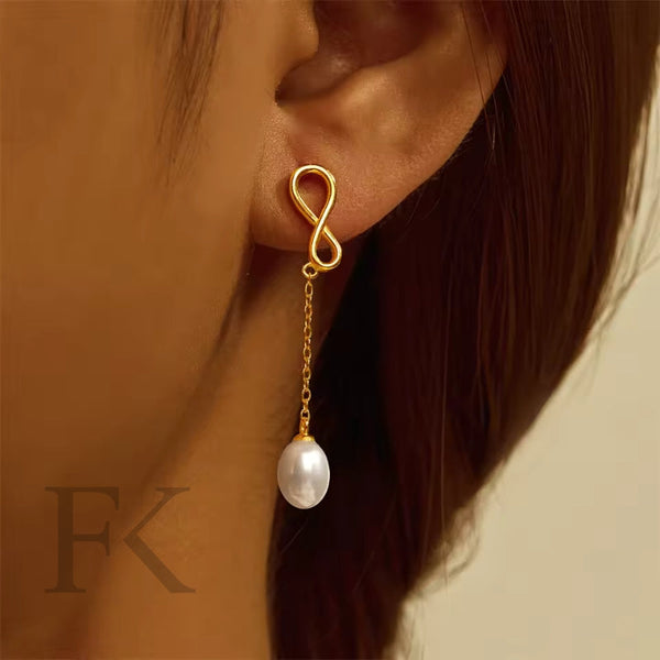 Pearl Gold Ohrringe 925er Silber