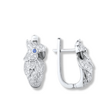 Papagei Ohrringe mit Kristallen - FALKENKOENIG SCHMUCK & Piercing Online Shop