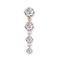 Bauchnabelpiercing in Gold mit Zirkonia Kristallen - FALKENKOENIG SCHMUCK & Piercing Online Shop
