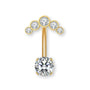 Luna-Gold Titan Bauchnabelpiercing - FALKENKOENIG SCHMUCK & Piercing Online Shop