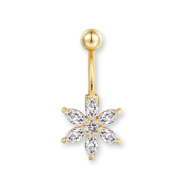 Gold-Blume Chirurgenstahl Bauchpiercing