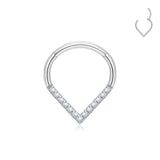 Tropfen Silber Septum-Piercing Titan - FALKENKOENIG SCHMUCK & Piercing Online Shop