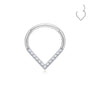 Tropfen Silber Septum-Piercing Titan - FALKENKOENIG SCHMUCK & Piercing Online Shop