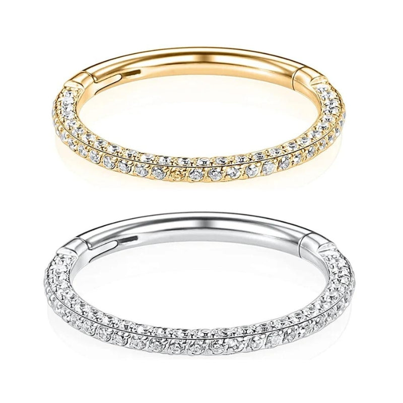 Brillant Gold Septum-Piercing Titan - FALKENKOENIG SCHMUCK & Piercing Online Shop