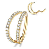 Gold Doppel-Nasenring Piercing Titan - FALKENKOENIG SCHMUCK & Piercing Online Shop