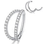 Silber Doppel-Nasenring Piercing Titan - FALKENKOENIG SCHMUCK & Piercing Online Shop