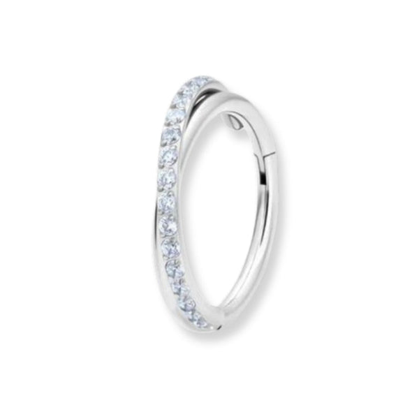 Silber Strass Nasenring Piercing Titan - FALKENKOENIG SCHMUCK & Piercing Online Shop