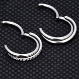 Silber Strass Nasenring Piercing Titan - FALKENKOENIG SCHMUCK & Piercing Online Shop