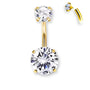 Zirkon Gold Bauchnabelpiercing – Chirurgenstahl 316L