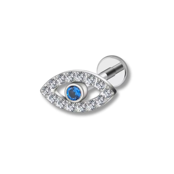 Fatima-Auge Labret Piercing - Silber Titan