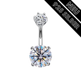 Bauchnabelpiercing Echt Silber 925 mit Kristallen 7-05-001 - FALKENKOENIG SCHMUCK & Piercing Online Shop