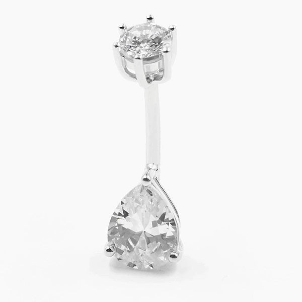 Bauchnabelpiercing Echt Silber 925 mit Kristallen 7-05-003 - FALKENKOENIG SCHMUCK & Piercing Online Shop