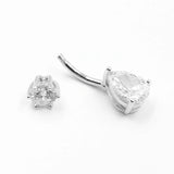 Bauchnabelpiercing Echt Silber 925 mit Kristallen 7-05-003 - FALKENKOENIG SCHMUCK & Piercing Online Shop