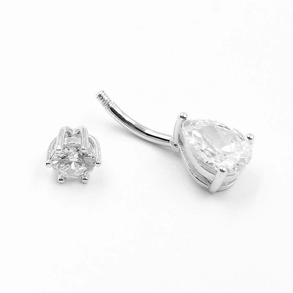 Bauchnabelpiercing Echt Silber 925 mit Kristallen 7-05-003 - FALKENKOENIG SCHMUCK & Piercing Online Shop