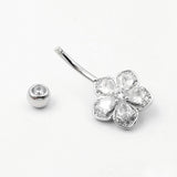 Kristall Blume Echt Silber 925 Bauchnabelpiercing mit Kristallen
FALKENKOENIG SCHMUCK 