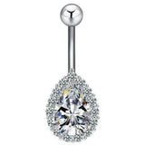 Kristall Tropfen Echt Silber 925 Bauchnabelpiercing mit Kristallen
FALKENKOENIG SCHMUCK 