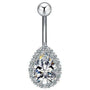 Kristall Tropfen Echt Silber 925 Bauchnabelpiercing mit Kristallen
FALKENKOENIG SCHMUCK 