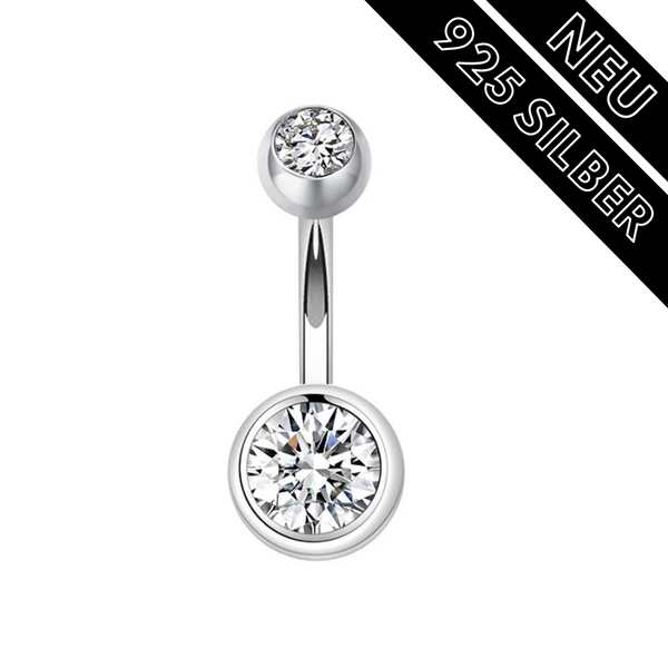 Bauchnabelpiercing Echt Silber 925 mit Kristallen.  FALKENKOENIG SCHMUCK & Piercing Online Shop. Finde das perfekte Piercing zu deinem Look. Edle Bauchnabelpiercings aus Echt Silber sind eine gute Wahl.