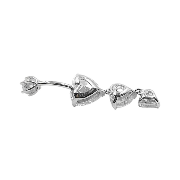 Bauchnabelpiercing Echt Silber 925 mit Kristallen 7-05-020 - FALKENKOENIG SCHMUCK & Piercing Online Shop