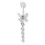 TULUM Bauchnabelpiercing mit 925er Sterlingsilber & Kristallen – eleganter Bauchnabelschmuck, inspiriert von den tropischen Stränden von Tulum.