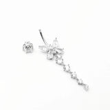 Bauchnabelpiercing Echt Silber 925 mit Kristallen 7-05-016 - FALKENKOENIG SCHMUCK & Piercing Online Shop