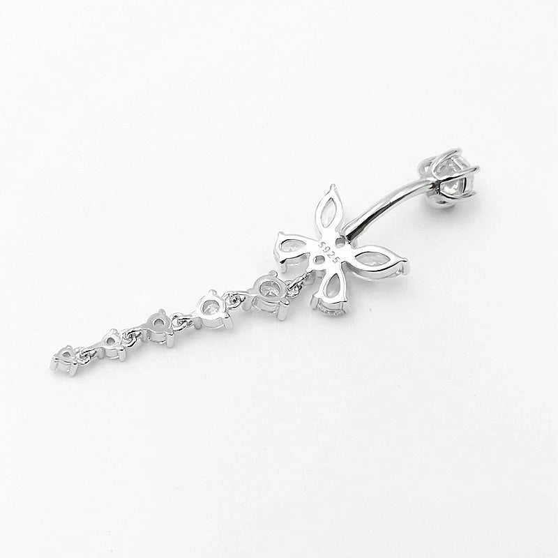 Bauchnabelpiercing Echt Silber 925 mit Kristallen 7-05-016 - FALKENKOENIG SCHMUCK & Piercing Online Shop