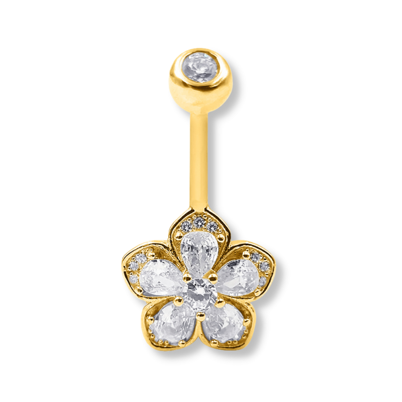 Bauchnabelpiercing 18 Karat Vergoldet - Gold - FALKENKOENIG SCHMUCK & Piercing Online Shop