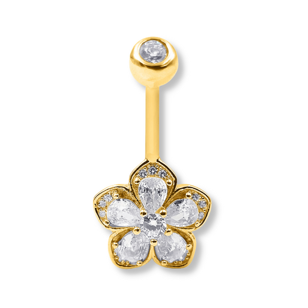 Bauchnabelpiercing 18 Karat Vergoldet - Gold - FALKENKOENIG SCHMUCK & Piercing Online Shop