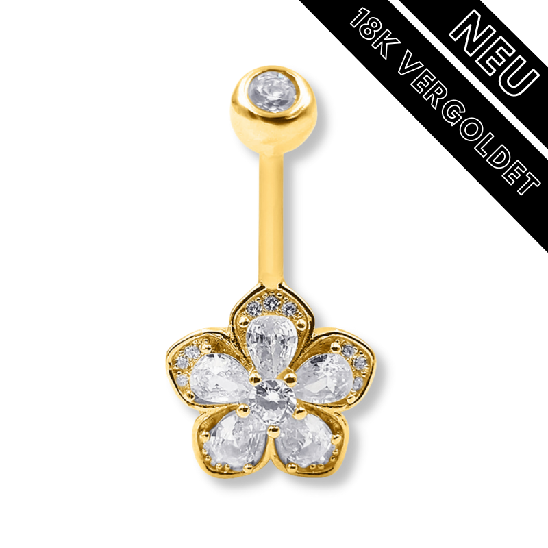 Bauchnabelpiercing 18 Karat Vergoldet - Gold - FALKENKOENIG SCHMUCK & Piercing Online Shop