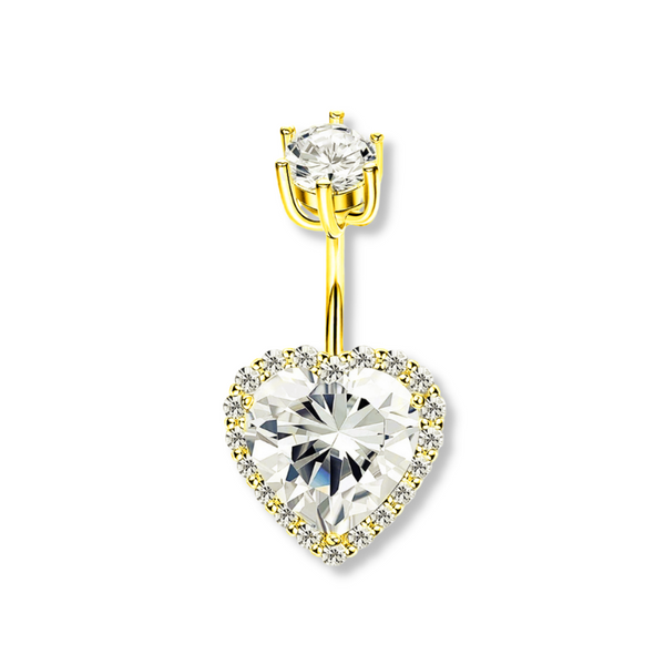 Paris Bauchnabelpiercing mit 18K Vergoldung & Kristallen – elegantes Bauchpiercing im romantischen Stil aus hochwertigem 925er Silber.
