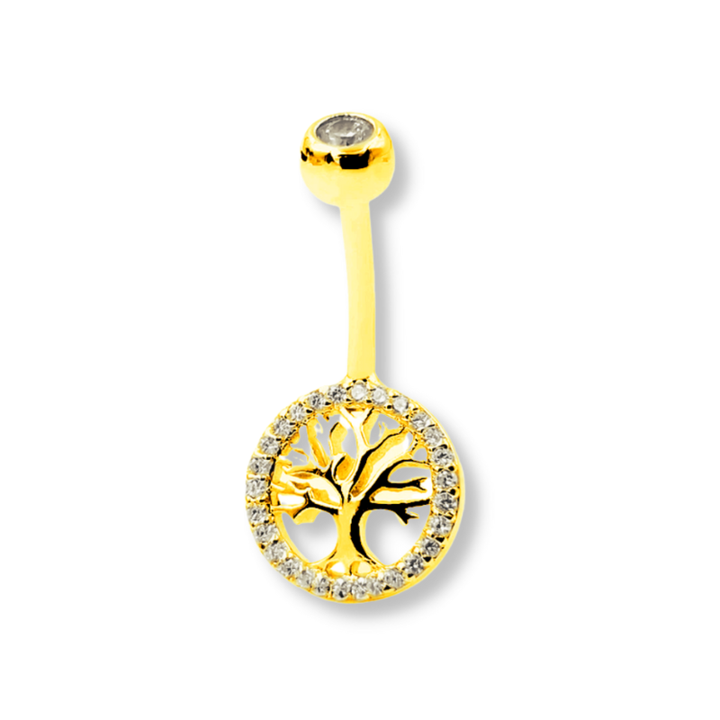 Bauchnabelpiercing 18 Karat Vergoldet 925 Silber - FALKENKOENIG SCHMUCK & Piercing Online Shop