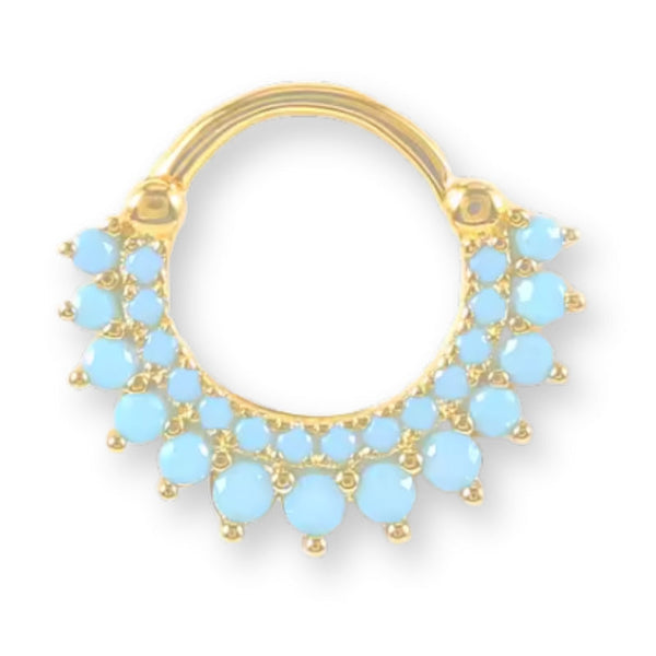 Kristall-Piercing für Tragus, Helix, Septum oder Nase – in Silber, verschiedene Farben, dezent & vielseitig.