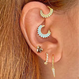 Kristall-Piercing für Tragus, Helix, Septum oder Nase – in Silber, verschiedene Farben, dezent & vielseitig.