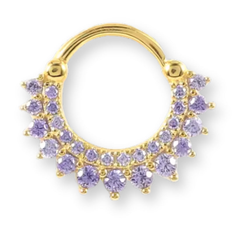 Amethyst Tragus-Piercing 925er Silber
