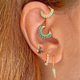 Kristall-Piercing für Tragus, Helix, Septum oder Nase – in Silber, verschiedene Farben, dezent & vielseitig.