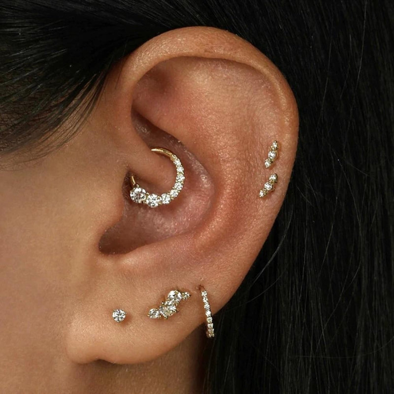 PIERCINGLINE Segmentring Clicker – Sonnenstrahlen-Design, Aus Chirurgenstahl – Für Septum, Nase, Ohr