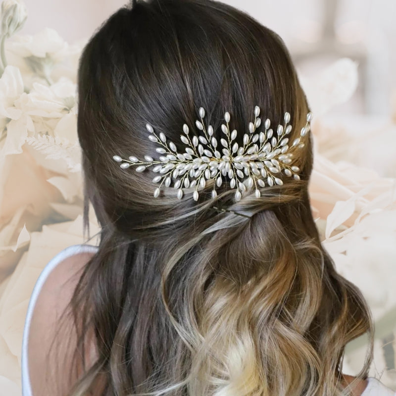 Hochzeits-Haarschmuck Set – 7-teilig Mit Perlen & Kristall, Für Braut & Brautjungfern (vintage Look)