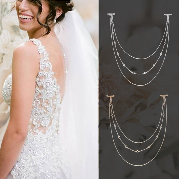 Trio Braut-Rückenkette Hochzeit - FALKENKOENIG SCHMUCK & Piercing Online Shop