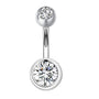 Bauchnabelpiercing Echt Silber 925 mit Kristallen 7-05-013 - FALKENKOENIG SCHMUCK & Piercing Online Shop