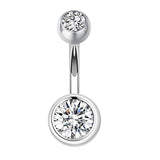Bauchnabelpiercing Echt Silber 925 mit Kristallen 7-05-013 - FALKENKOENIG SCHMUCK & Piercing Online Shop