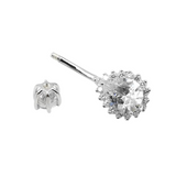 Bauchnabelpiercing Echt Silber 925 mit Kristallen 7-05-017 - FALKENKOENIG SCHMUCK & Piercing Online Shop